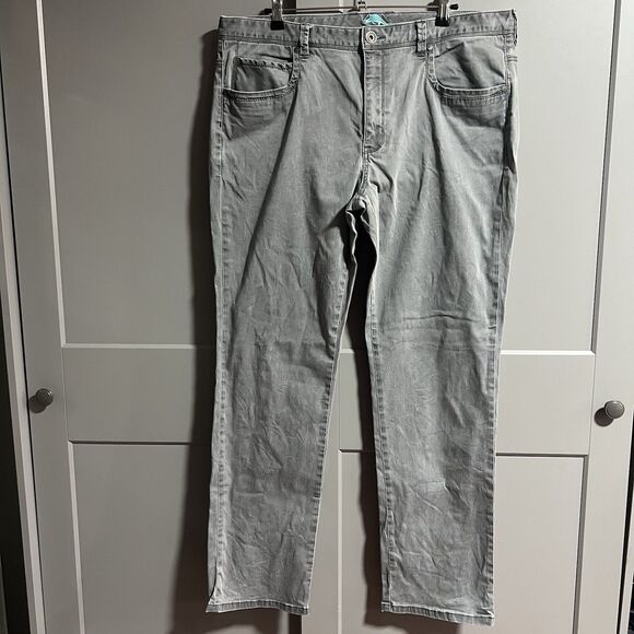 Tommy Bahama Men Straight Leg Jeans Gray 38x32 Stretch - Picture 1 of 9